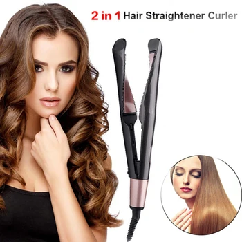 Professional 2 in 1 Twist Hair Curling & Straightening Iron Hair Straightener Hair Curler Wet & Dry Flat Iron Hair Styler Tool 
Professional 2 in 1 Twist Hair Curling & Straightening Iron Hair Straightener Hair Curler Wet & Dry Flat Iron Hair Styler Tool