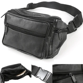 

Travel Soft Leather Bum Bag Waist Packs Money Passports Keys Waist Belt Fanny Pack Holiday Festival Money Pouch