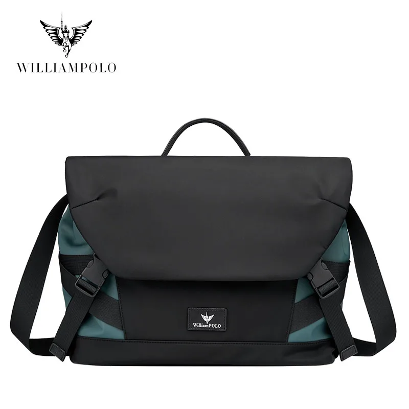 

WILIAMPOLO Messenger Bag Water Resistant Satchel Shoulder Crossbody Sling Working Bag Bookbag Briefcase iPad For Men PL203070