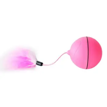 Interactive Training Cat Toys, LED Light Cat Chasers Ball Rechargeable Entertainment Toy With Detachable Feather
Interactive Training Cat Toys, LED Light Cat Chasers Ball Rechargeable Entertainment Toy With Detachable Feather