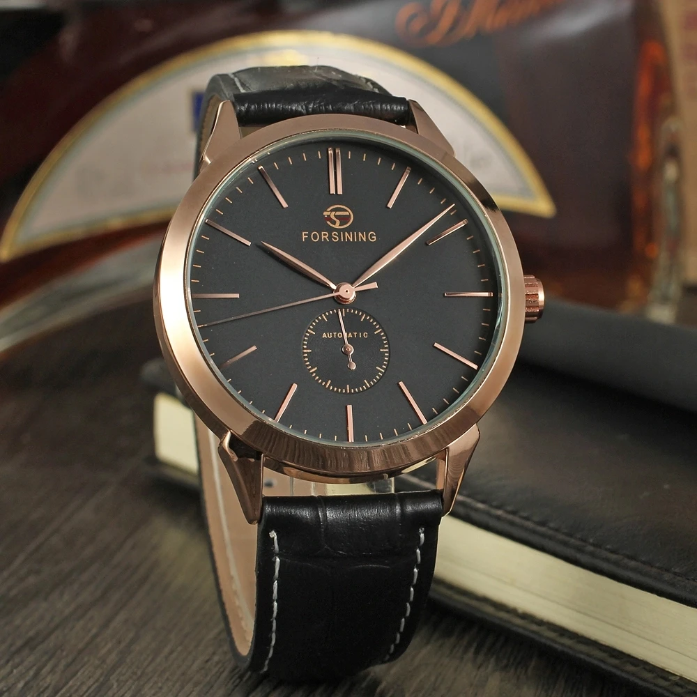 Forsining Minimalist Men's Mechanical Watch Black Slim Dial Automatic Casual Genuine Leather Clock Male Wristwatch Relogio Saati
Forsining Minimalist Men's Mechanical Watch Black Slim Dial Automatic Casual Genuine Leather Clock Male Wristwatch Relogio Saati