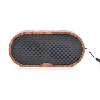 

Portable Retro Wood Grain Bluetooth Speaker Wireless Stereo Subwoofer TF Card Play Music Speakers With Microphone Handsfree Call