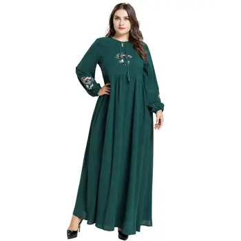 Green Long Sleeve Muslim Dress Embroidery Tassel Neck High Waist Pleated Maxi Long Dresses Vestidos Robe Marocaine Plus Size 4XL
Green Long Sleeve Muslim Dress Embroidery Tassel Neck High Waist Pleated Maxi Long Dresses Vestidos Robe Marocaine Plus Size 4XL