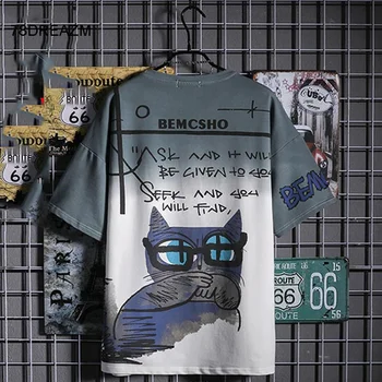 Hip Hop Cat T Shirt Men Japanese Ukiyo E Cat T-shirt Harajuku Streetwear Tshirt Casual Short Sleeve Summer Tops Tshirts Male
Hip Hop Cat T Shirt Men Japanese Ukiyo E Cat T-shirt Harajuku Streetwear Tshirt Casual Short Sleeve Summer Tops Tshirts Male