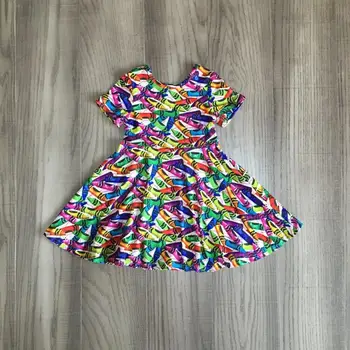 baby girls summer dress girl back to school dress with crayon print childrens boutique dress
baby girls summer dress girl back to school dress with crayon print childrens boutique dress