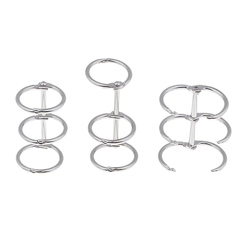 3pcs Binder Buckle Ring Loose Leaf Metal Book Binder Rings For Sketchbook 3pcs Binder Buckle Ring Loose Leaf Metal Book Binder Rings For Sketchbook