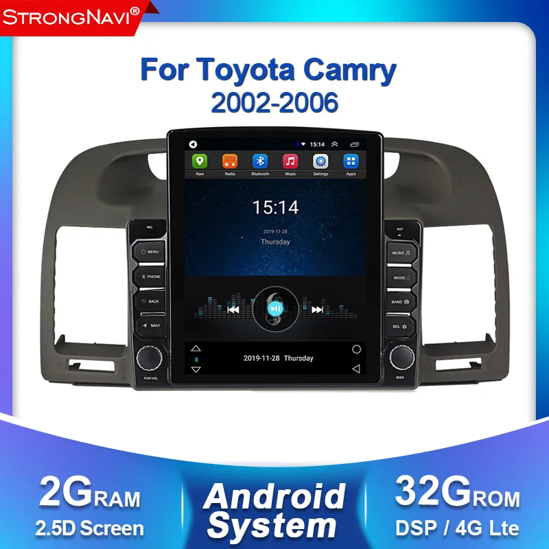 Фото Автомобильный мультимедийный плеер DSP 4G Lte 2.5D IPS Android для Toyota Camry 2002 2003 2004 2005 2006