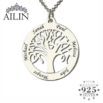 AILIN Personalized Family Tree Necklace Engraved Name Necklace 925 Sterling Silver Mother Christmas Present Jewelry Gifts 2020
AILIN Personalized Family Tree Necklace Engraved Name Necklace 925 Sterling Silver Mother Christmas Present Jewelry Gifts 2020
