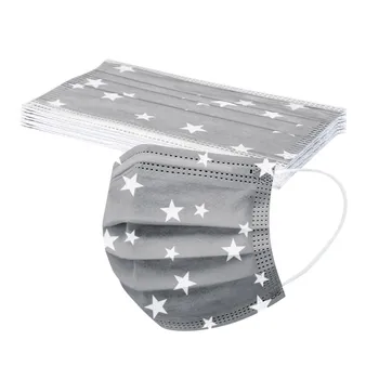 10PC Adult Mask Unisex One Time Use Face Mask Five Pointed Star Print Mouth Masks 3ply Non Woven Mascaras Ear Loop Mascarilla
10PC Adult Mask Unisex One Time Use Face Mask Five Pointed Star Print Mouth Masks 3ply Non Woven Mascaras Ear Loop Mascarilla