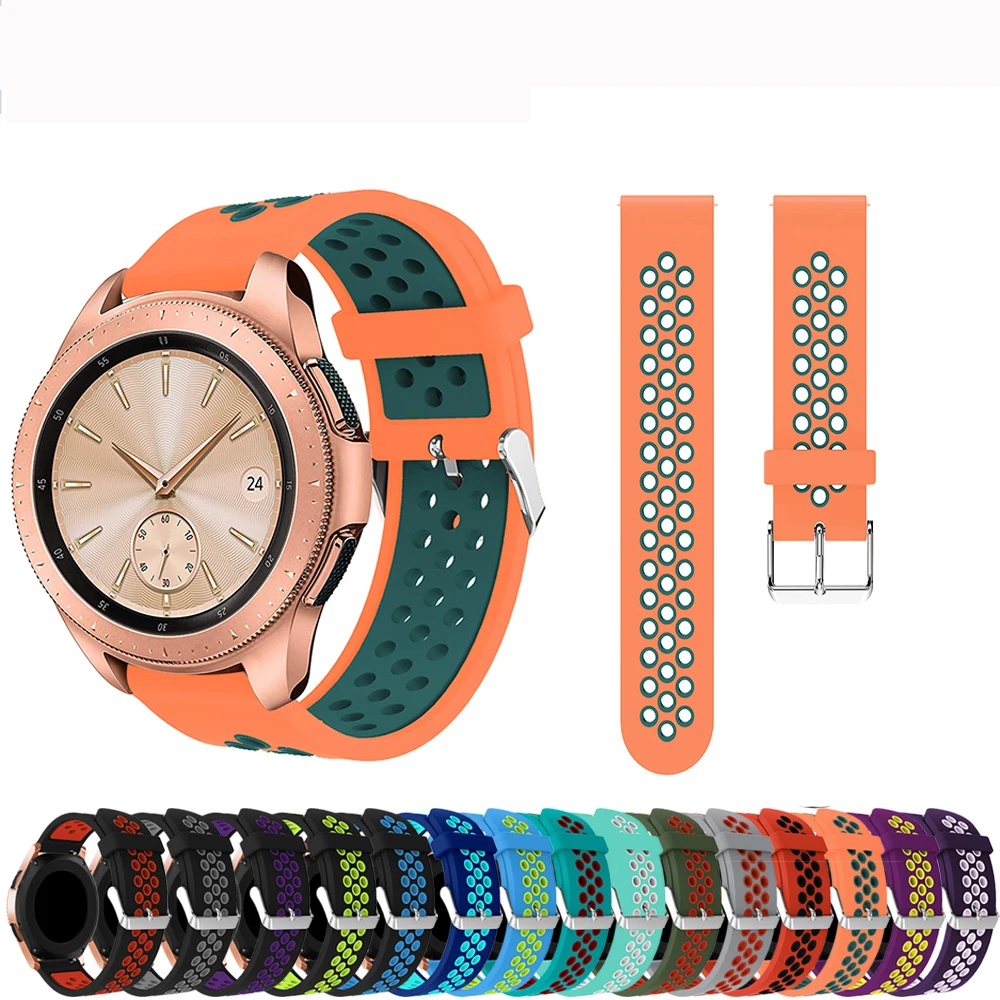 

22mm 20mm Silicone Strap for Samsung Galaxy 46mm/Active 2/S3 Watch Band for Amazfit GTR GTS /Huawei GT/Garmin vivoactive 3 bands