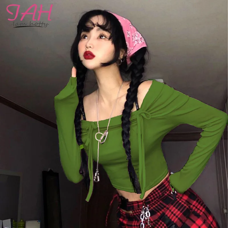 Iamhotty Off Shoulder Women Shirt Long Sleeve Slash Neck Bow Tops Knitted Short Preppy Style Solid Color Tees
Iamhotty Off Shoulder Women Shirt Long Sleeve Slash Neck Bow Tops Knitted Short Preppy Style Solid Color Tees