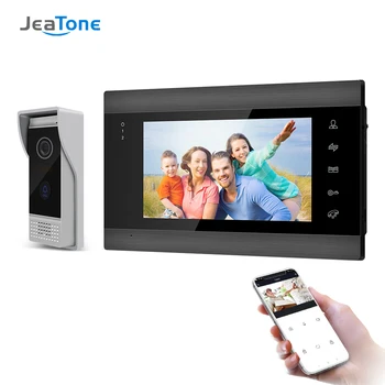 Jeatone 7inch Wireless Wifi Video Intercom System for Home Video Intercom Support Remote Unlock,Motion Detect Record Door Camera
Jeatone 7inch Wireless Wifi Video Intercom System for Home Video Intercom Support Remote Unlock,Motion Detect Record Door Camera
