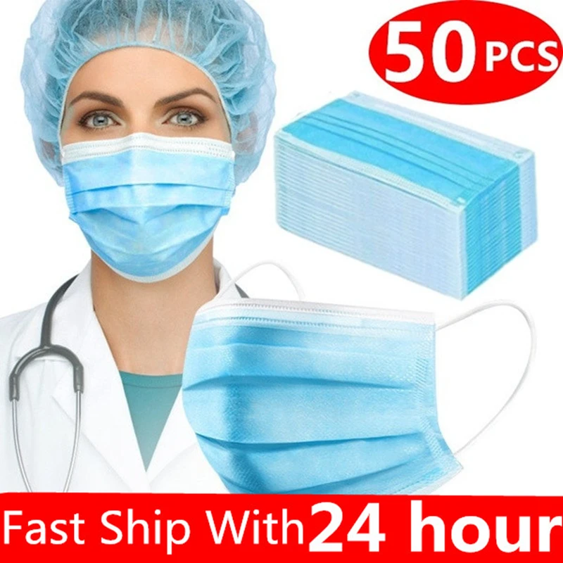 Face Mask Disposable Elastic Earloop Protective Mouth Facial Hygiene 3 Ply Masks Personal One Time Use Safety 50 Pcs Mask
Face Mask Disposable Elastic Earloop Protective Mouth Facial Hygiene 3 Ply Masks Personal One Time Use Safety 50 Pcs Mask