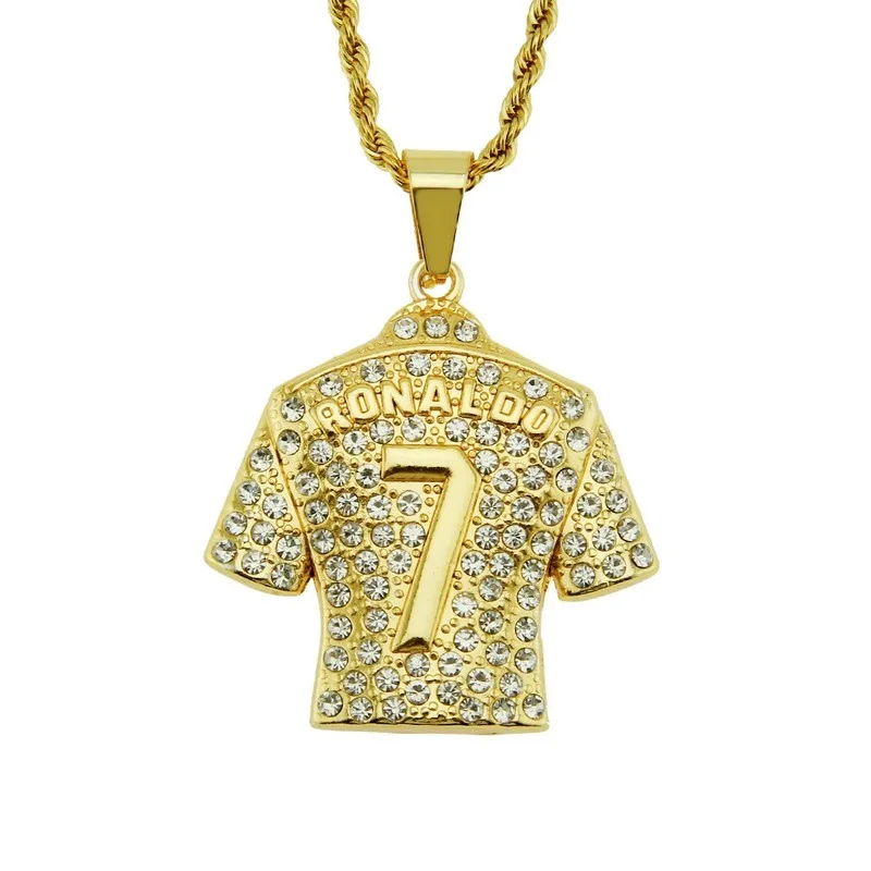 Hip Hop Football Jersey Necklace Alloy Pendant with Cubic Zirconia Iced Out Micro Sporty Necklace for Men Women Jewelry
Hip Hop Football Jersey Necklace Alloy Pendant with Cubic Zirconia Iced Out Micro Sporty Necklace for Men Women Jewelry