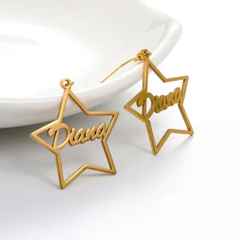 customized Titanium steel Earrings For Men Women personalized name Letter Number earrings stainless steel Earrings 
customized Titanium steel Earrings For Men Women personalized name Letter Number earrings stainless steel Earrings
