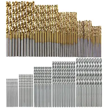100 Pcs/Set Titanium Coated Twist Drill Bit High Speed Steel Hole Opener Woodworking Metal Plastic Tools Electric Drill 
100 Pcs/Set Titanium Coated Twist Drill Bit High Speed Steel Hole Opener Woodworking Metal Plastic Tools Electric Drill