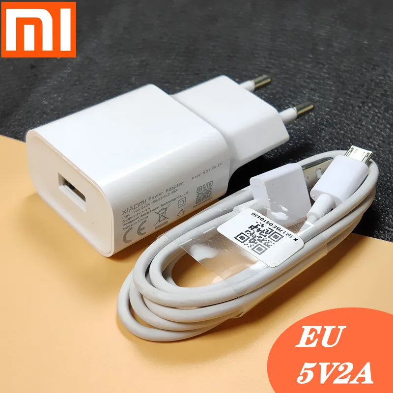 Зарядное устройство Xiaomi 5 в 2 а с европейской вилкой настенный адаптер питания Micro