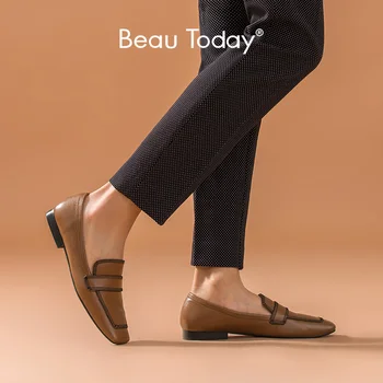 BeauToday Casual Loafers Women Genuine Cow Leather Square Toe Slip-On Spring Sewing Design Spring Lady Flat Shoes Handmade 27234
BeauToday Casual Loafers Women Genuine Cow Leather Square Toe Slip-On Spring Sewing Design Spring Lady Flat Shoes Handmade 27234