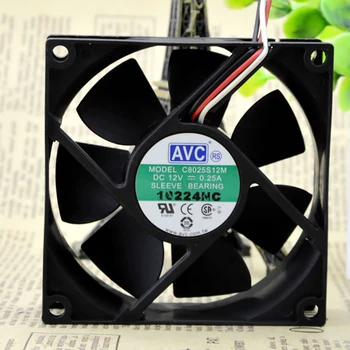 For AVC 8025 C8025S12M DC 12V 0.25A CPU Power Supply Cases Cooling Fan 80x80x25mm
For AVC 8025 C8025S12M DC 12V 0.25A CPU Power Supply Cases Cooling Fan 80x80x25mm