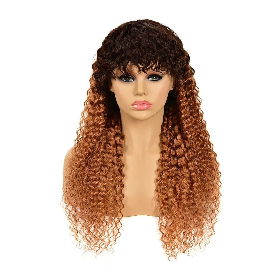 Ombre Color Human Hair Wig With Bangs For Women 1B/30 Full Machine Made Wig With Bangs Jerry Curly Malaysia Remy Hair Wig
Ombre Color Human Hair Wig With Bangs For Women 1B/30 Full Machine Made Wig With Bangs Jerry Curly Malaysia Remy Hair Wig