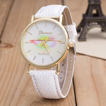 Colorful Lip Watch Women's Geneva Fashion Design Dial Leather Band Analog Quartz Wrist Watch reloj para mujer relogio feminino
Colorful Lip Watch Women's Geneva Fashion Design Dial Leather Band Analog Quartz Wrist Watch reloj para mujer relogio feminino