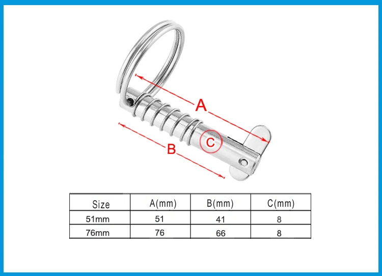 2 шт. 8 мм BSET MATEL морской класс 316 нержавеющая сталь быстроразъемный штифт для ЛОДКИ