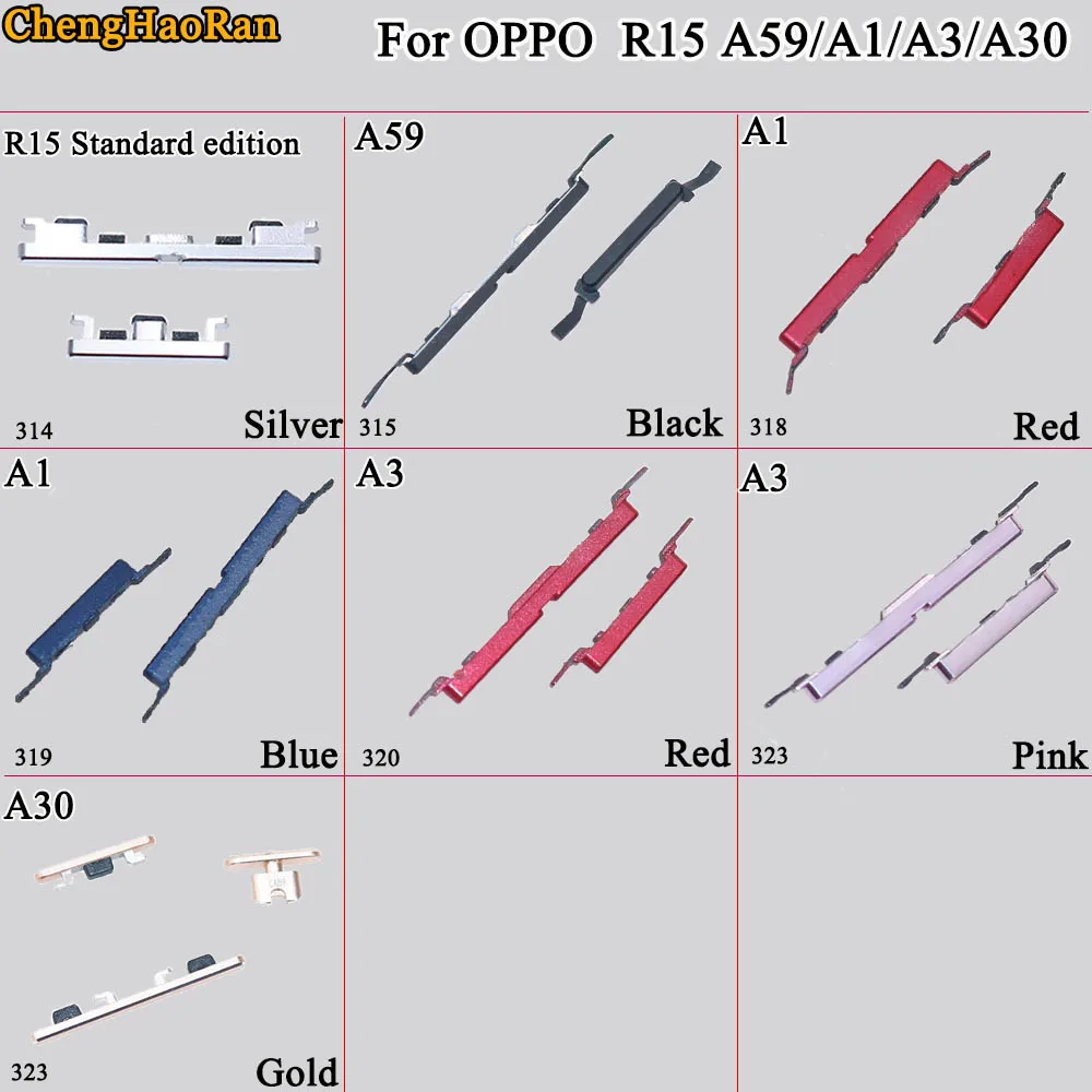 ChengHaoRan 1Pcs Side Button Power Key Replacement Spare parts For OPPO R15 Standard edition A1 A3 A30
ChengHaoRan 1Pcs Side Button Power Key Replacement Spare parts For OPPO R15 Standard edition A1 A3 A30