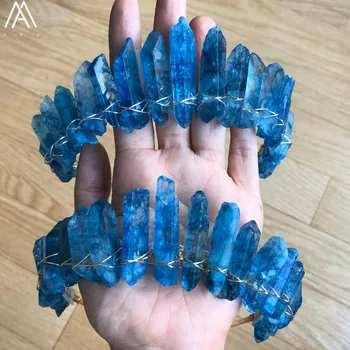 Silvery Wire Wrapped Blue Quartz Graduated Stick Point Crown Tiara Headband Women Quartz Crystal Crown Hairband HG061AMCI
Silvery Wire Wrapped Blue Quartz Graduated Stick Point Crown Tiara Headband Women Quartz Crystal Crown Hairband HG061AMCI