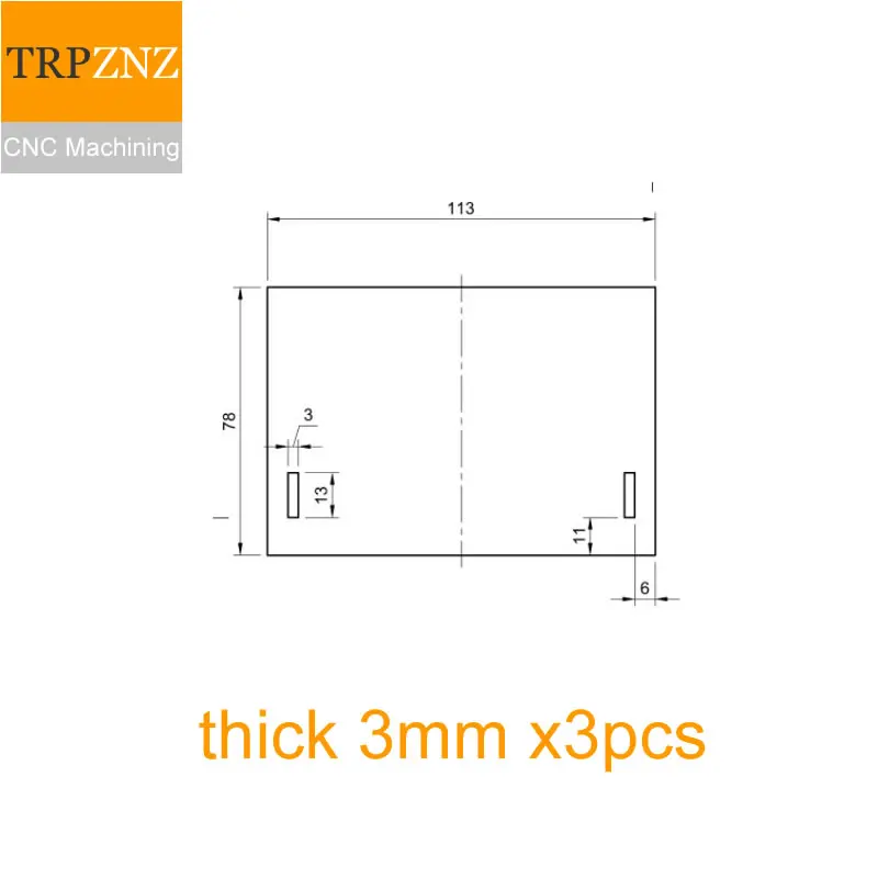 Customized product,plexiglass plate Laser precision cutting,113x78mm , 3mm thick , with 2 holes , 3pcs
Customized product,plexiglass plate Laser precision cutting,113x78mm , 3mm thick , with 2 holes , 3pcs