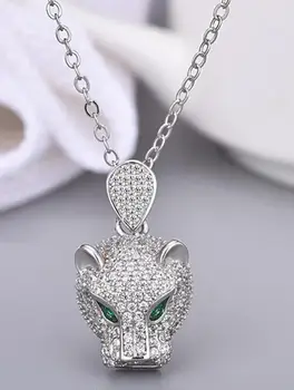 Women Gift word Crystal 925 Pendant New leopard head Necklace LEOPARD HEAD CLASP jewelryCZ Luxury Ms. girl
Women Gift word Crystal 925 Pendant New leopard head Necklace LEOPARD HEAD CLASP jewelryCZ Luxury Ms. girl