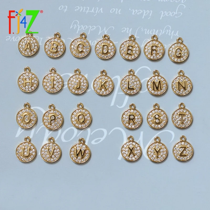 F.J4Z DIY Jewelry Finding Brass 26 Letters Charms Zircon Crystal Initials Necklace Earrings Making Not easy change Color
F.J4Z DIY Jewelry Finding Brass 26 Letters Charms Zircon Crystal Initials Necklace Earrings Making Not easy change Color
