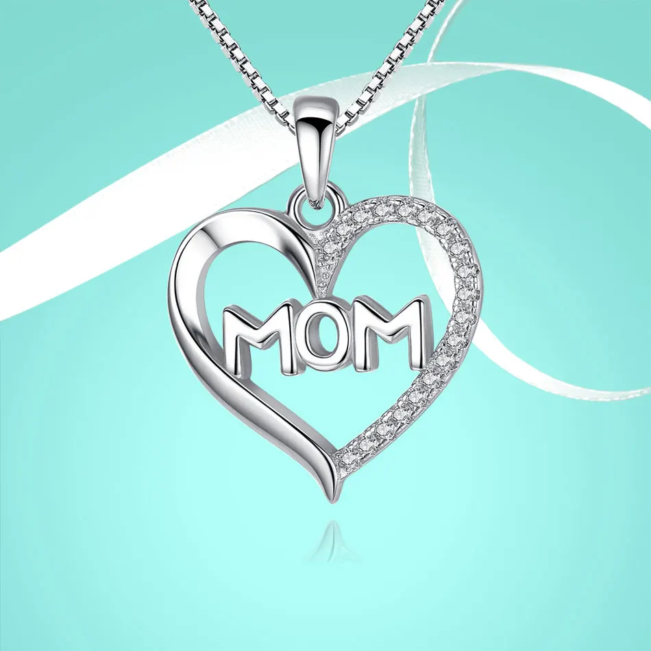 love mom chain necklace for women jewelry mother birthday gift