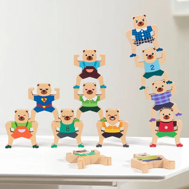 Wooden Counting Bears Interlock Toys Balance Stacking High Building Blocks Games Toddlers Kids Educational Toys (12Pc)
Wooden Counting Bears Interlock Toys Balance Stacking High Building Blocks Games Toddlers Kids Educational Toys (12Pc)