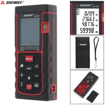 SW_E60 60M Multi-function Laser Distance Meter with Level Instrument and Backlight Support Single Distance and Measuring
SW_E60 60M Multi-function Laser Distance Meter with Level Instrument and Backlight Support Single Distance and Measuring
