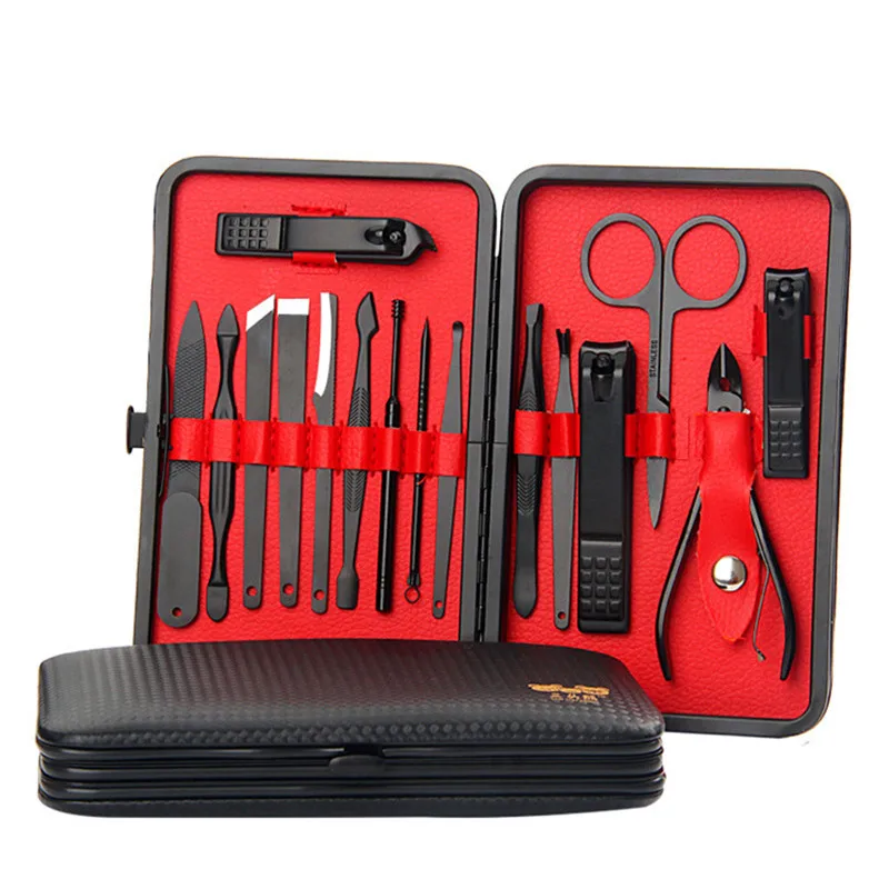 16pcs/Set Stainless Steel Nail Manicure Set Professional Pedicure Scissors Tweezer Knife Ear Pick Clipper Set Nail Polish Kit
16pcs/Set Stainless Steel Nail Manicure Set Professional Pedicure Scissors Tweezer Knife Ear Pick Clipper Set Nail Polish Kit