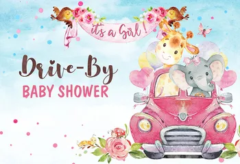 It's a girl baby shower animals car Backdrop for Photography Photo Background Studio Photo Booth
It's a girl baby shower animals car Backdrop for Photography Photo Background Studio Photo Booth