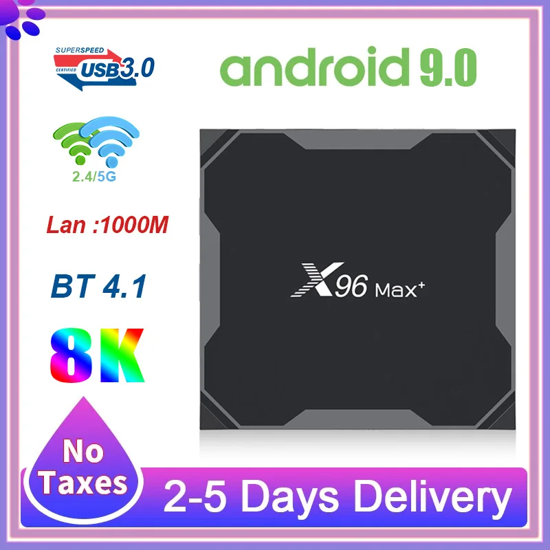 X96 Max Plus TV Box Android 9.0 4G64G Amlogic S905X3 Quad Core Full HD Support 2.4/5G WIFI 8K Media Player Android Set Top BOX
X96 Max Plus TV Box Android 9.0 4G64G Amlogic S905X3 Quad Core Full HD Support 2.4/5G WIFI 8K Media Player Android Set Top BOX