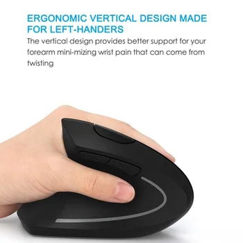 6D 2.4G Wireless Ergonomic Vertical Mouse Left hand Optical 1600DPI Low Noise Mouse Desktop Pc Gamer Laptop Silent Gaming Mic
6D 2.4G Wireless Ergonomic Vertical Mouse Left hand Optical 1600DPI Low Noise Mouse Desktop Pc Gamer Laptop Silent Gaming Mic
