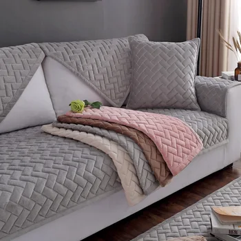 Plush Sofa Cover for Sitting Room Four Season Solid Color Sofa Cushion Non-slip One TwoThree Seat Decoration Corner Sofa Towel
Plush Sofa Cover for Sitting Room Four Season Solid Color Sofa Cushion Non-slip One TwoThree Seat Decoration Corner Sofa Towel