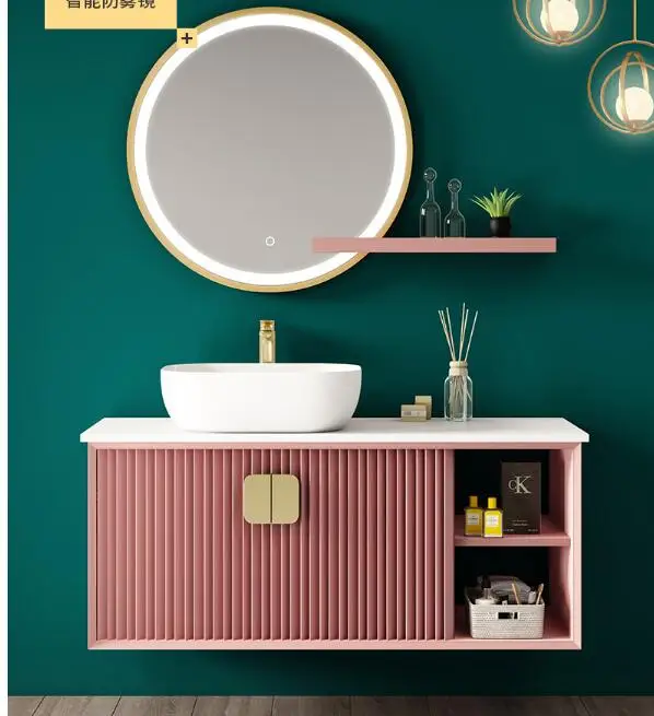 Bathroom cabinet combination bathroom Nordic smart mirror hanging on the counter washbasin modern bathroom cabinet
Bathroom cabinet combination bathroom Nordic smart mirror hanging on the counter washbasin modern bathroom cabinet