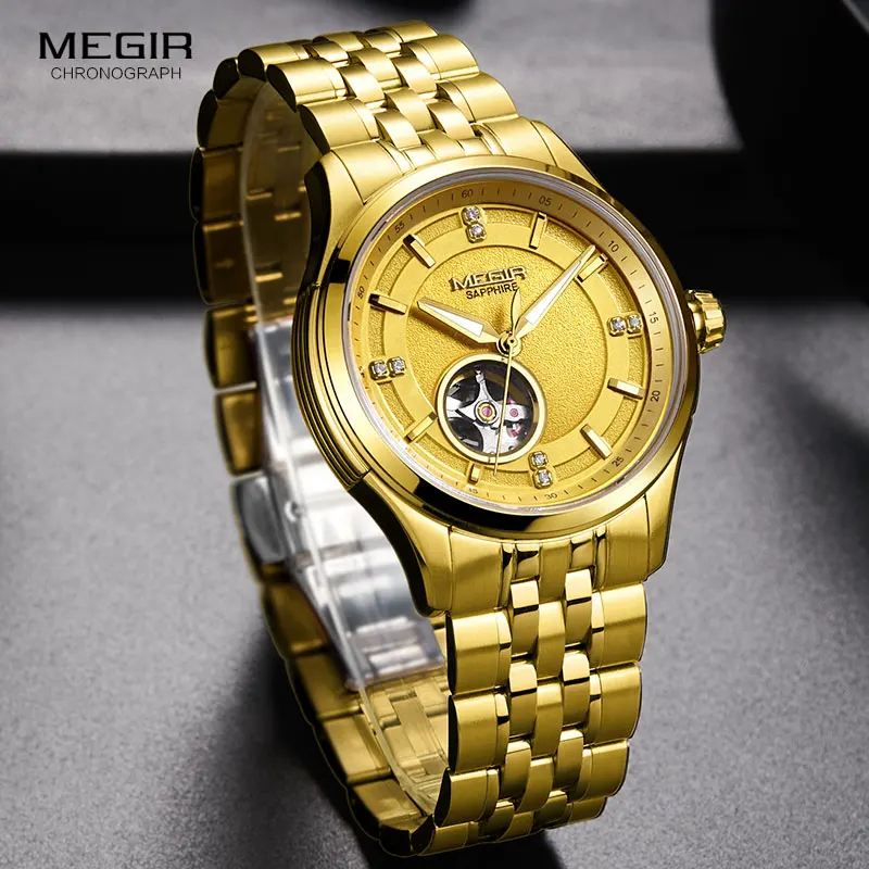 MEGIR Men's Stainless Steel Mechanical Watches Luxury Hand Wind Wristwatch Top Brand Relogios Masculino Clock Waterproof 62055
MEGIR Men's Stainless Steel Mechanical Watches Luxury Hand Wind Wristwatch Top Brand Relogios Masculino Clock Waterproof 62055
