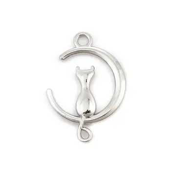 DoreenBeads Zinc Based Alloy Connectors Cat Animal Silver Color Moon Fashion DIY Gift Jewelry Accessories 28mm x 20mm, 2 PCs
DoreenBeads Zinc Based Alloy Connectors Cat Animal Silver Color Moon Fashion DIY Gift Jewelry Accessories 28mm x 20mm, 2 PCs