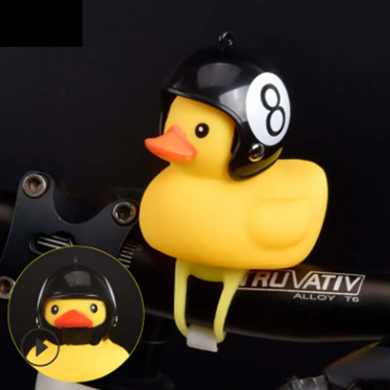 Bicycle Handlebar Bell Cartoon Yellow Silicone Little Duck Helmet Head Light MTB Road Bike Duck Head Light Shining Bells BC0038
Bicycle Handlebar Bell Cartoon Yellow Silicone Little Duck Helmet Head Light MTB Road Bike Duck Head Light Shining Bells BC0038