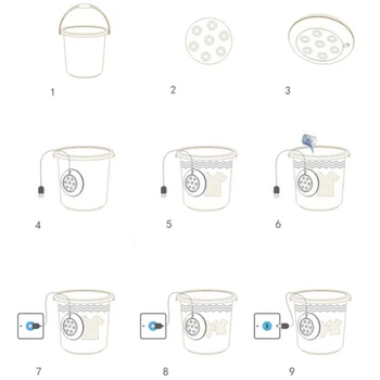 New Portable Ultrasonic Turbine Washing Machine USB Laundry Cleaner Home Travel 
New Portable Ultrasonic Turbine Washing Machine USB Laundry Cleaner Home Travel