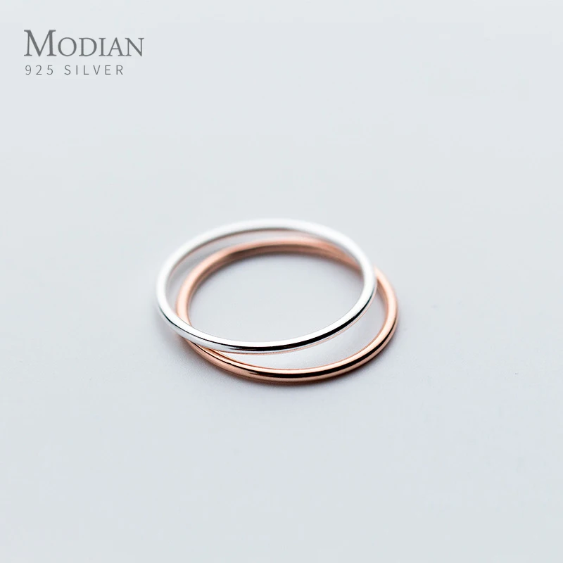 Modian Classic Rose Gold Color Glossy Minimalist Slim Line Ring for Women Real 925 Sterling Silver Stackable Rings Fine Jewelry
Modian Classic Rose Gold Color Glossy Minimalist Slim Line Ring for Women Real 925 Sterling Silver Stackable Rings Fine Jewelry