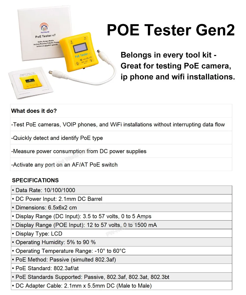 1-PoE Tester Gen 2