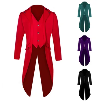 MJARTORIA Men Vintage Suit Jacket Long Tuxedo Vintage Steampunk Retro Tailcoat Single Breasted Gothic Frock Coat Cosplay
MJARTORIA Men Vintage Suit Jacket Long Tuxedo Vintage Steampunk Retro Tailcoat Single Breasted Gothic Frock Coat Cosplay