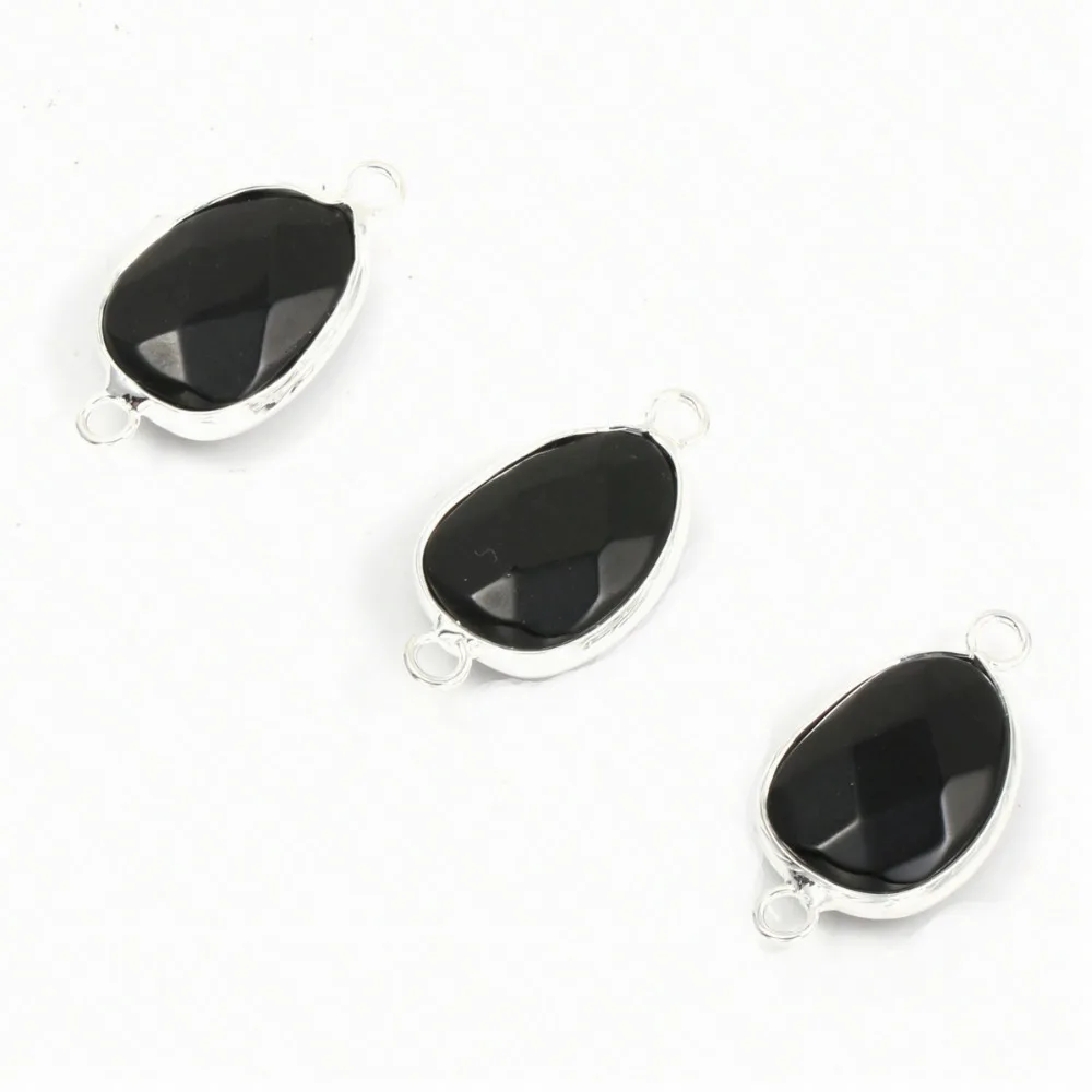 Natural Stone fashion oval natural Crystal Double Hole Connector Finding for DIY Jewelry Making Supplies Size 15x27mm 
Natural Stone fashion oval natural Crystal Double Hole Connector Finding for DIY Jewelry Making Supplies Size 15x27mm