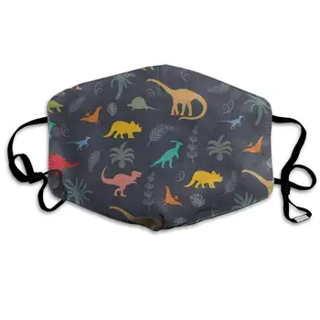 Face Mask Forest Palm Tree Dinosaur Fabulous Cycling Half Face Earloop Nose Mask for Boys