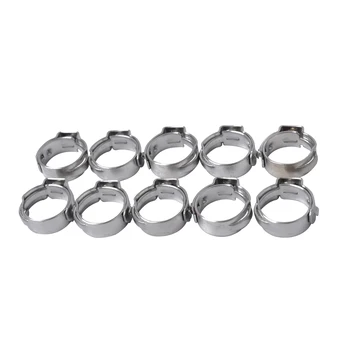 10 Pieces Stainless Steel Single Ear Hose Clamp O Clips 7.0mm-8.7mm 
10 Pieces Stainless Steel Single Ear Hose Clamp O Clips 7.0mm-8.7mm